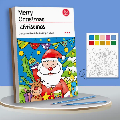 Pocket Watercolor Painting Book, 2023 New Water Magic Coloring Book With Paints, Travel Pocket Watercolor Kit, Improve Your Kids Creativity And Concentration Suitable For Christmas Gifts