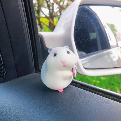 Cute Anime Stealing Hamster Car Interior Decoration Gourmet Hamster Figures Auto Dashboard Decoration For Car Accessories Woman