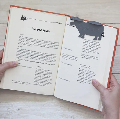 1pc Creative 3D Hippo Animal Bookmark, Creative Silicone Bookmark-Unique Gifts For Readers, Women & Men, Book Markers - Pretty Bookmarks