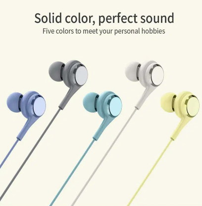 Macaron Color In-Ear Wired Headphones, Lightweight Headphones With HD Microphone Voice Call 3.5mm Jack For Mobile Phone Tablet MP3 MP4 Christmas Gift For Women/kids/Children/Men/Adults