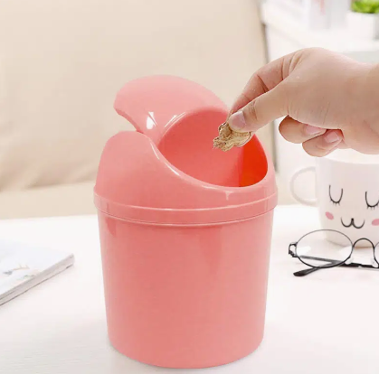 Plastic Mini Wastebasket Trash Can Tiny Desktop Waste/Garbage Bin For Home Office Kitchen Tabletop Bedroom Bathroom