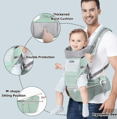 ure Cotton All Position Convertible Baby Carrier For 0-36 Months Baby