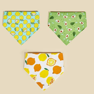 Pet Bandana, Adorable Fruit Dog Scarf Triangle Bibs, Pet Accessories For Dogs & Cats