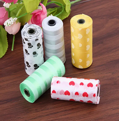 8 Rolls Pet Poop Bags For Dog & Cat, Dog Poop Bag For Outdoor Walking, Pet Supplies