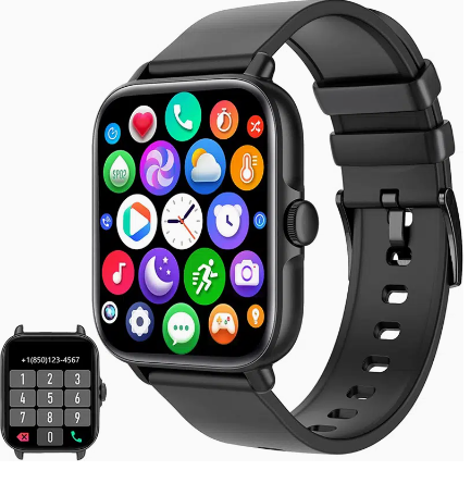 Smart Watch (Call Receiving/Dialing), Full Touch Screen Smart Watch For Android And IOS Phone, Compatible With Fitness Tracker, Heart Rate