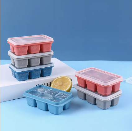 4.5*2.8*1.6in Ice Cube Ice Maker, Ice Box Freezer Mold, Quick Freezer, Home Refrigerator Homemade Frozen Ice Cubes, Ice Cube Mold Box With Lid