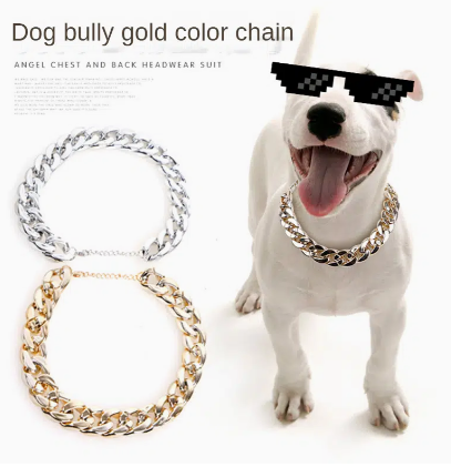 Pet Chain Collar For Dog & Cat, Dog Necklace Chain, Cat Necklace, Photo Props Pet Accessories