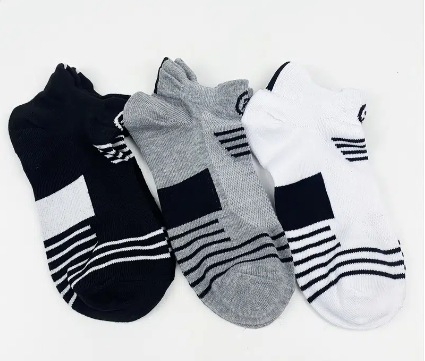 3pairs Sweat Resistant Breathable Sports Socks For Outdoor Running Exercise