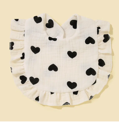  Baby's Cute Heart & Flower Waterproof Snap Button Water Towel