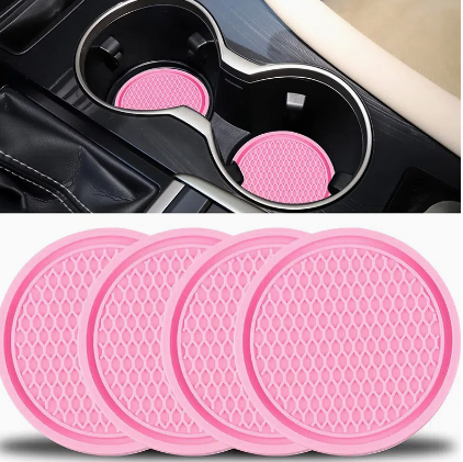 4Pcs Car Cup Coasters, Universal Non-Slip Cup Holders Embedded In Ornaments Coaster, Car Interior Accessories Fit Car Accessories