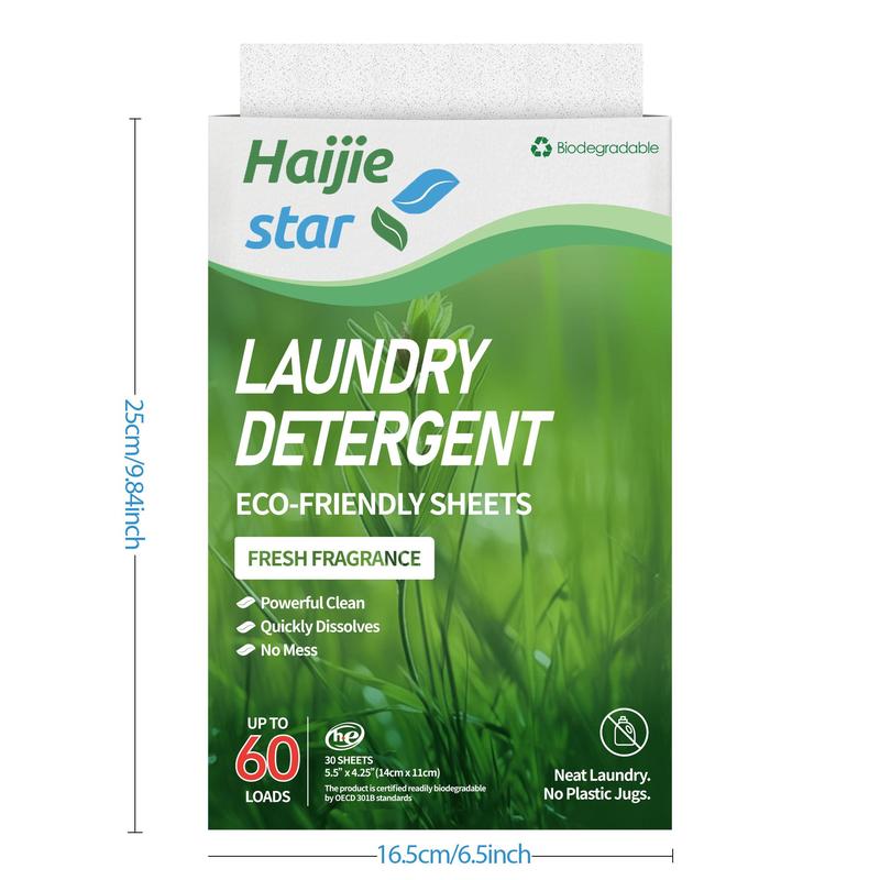 Launrdy Detergent Sheets, 1 Pack/3 Packs Fresh Scent Clothes Laundry Detergent Sheets, Household Cleaner for Home Dormitory Laundry Room Salon Hotel