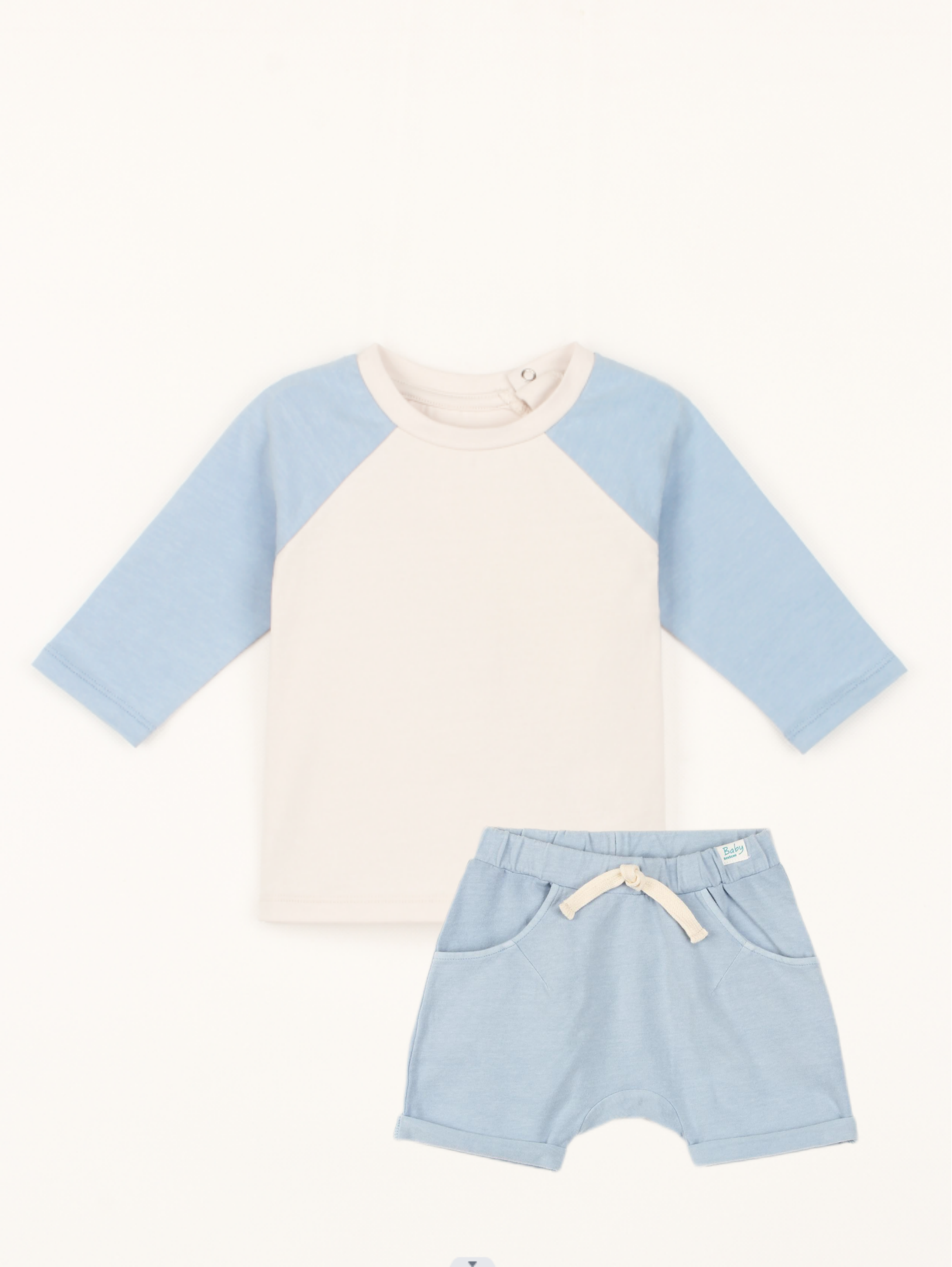 boys leo raglan long sleeve tee and shorts sets natural dyed sets healty clothes senseng 0828