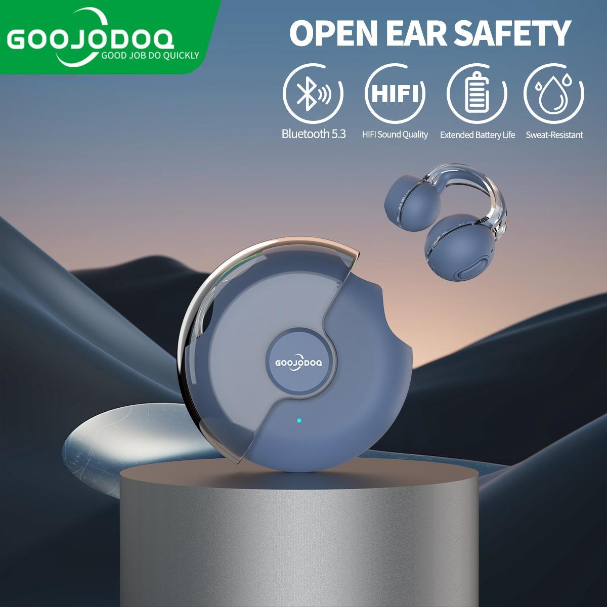 GOOJODOQ Headphones TWS Earhook Bluetooth Headphones Earbuds Ear Clip Sports Waterproof Headphones Audio Earphones