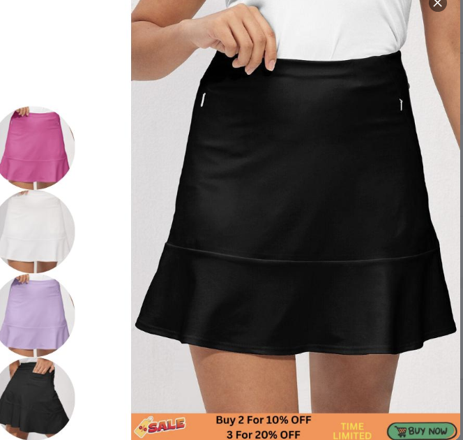 Business Casual Yoga Soft Cloud-like Fabric built-in shorts inside pocket Business Casual Sports Skirt#19981844