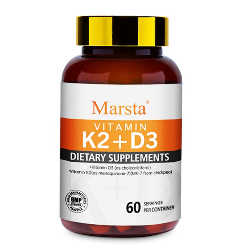 Marsta Vitamin D3 K2 Supplement Softgels Healthcare Edible