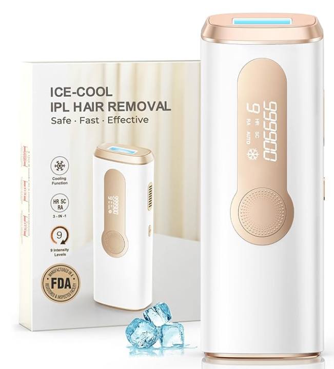 Best IPL Hair removal device HIKYSKIN KA10 with Cooling, 3-in-1 At-Home comfort Laser Device - 9 Levels, 999900 Flashes for Women and Men, for Face, Armpit, Arm, Bikini Line, Leg, and Whole Body - Permanent Hair Removal Upgrade