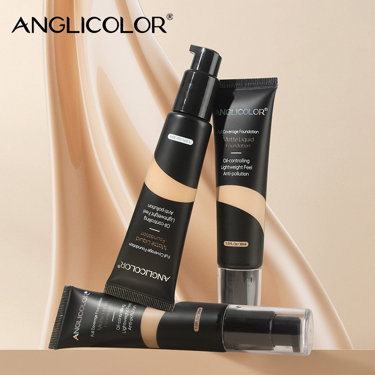 Anglicolor Hydrating Matte Foundation - Long-Lasting, Smooth Application, Oil-Control & Moisturizing, Non-Caking Formula, Suitable for All Skin Types